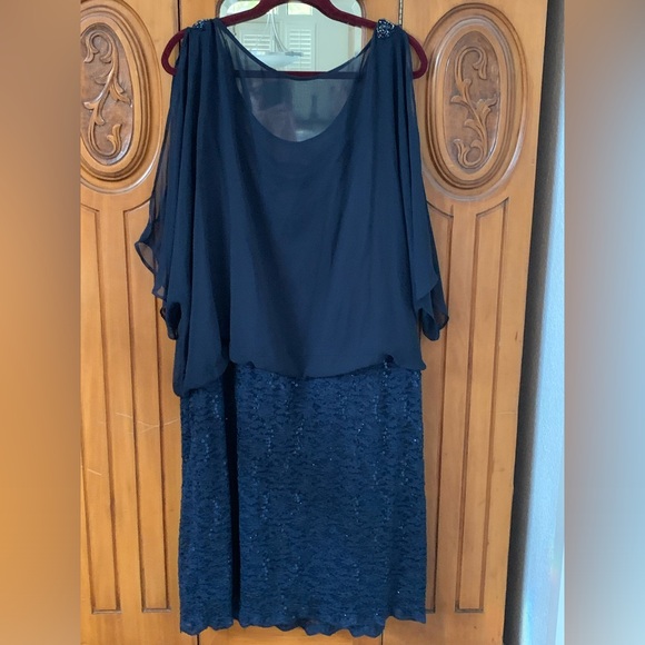 NWT Formal Catherine’s Dress. Dark blue Fancy cocktail party or wedding dress. - Picture 2 of 7